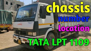 Tata lpt 1109 chassis number location  Tata lpt 1109 HEX2 chassis number location [upl. by Nader]