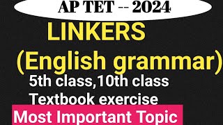 linkers English grammar linkers in Telugu AP TET apdsc10th class linkers English grammarEnglish [upl. by Noirred]