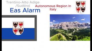 TrentinoAlto AdigeSudtirol Eas Alarm Autonomous Region In Italy [upl. by Delaryd]