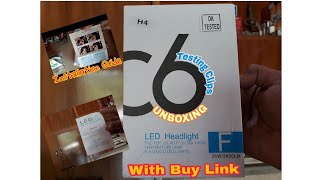 C6 H4 LED Headlight Bulbs Unboxing and Brightness Testing [upl. by Jamal]