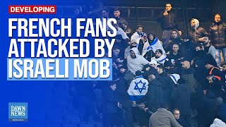 Israeli Anthem Booed Scuffles Seen at Football Game at Stade de France  Dawn News English [upl. by Kaliski381]