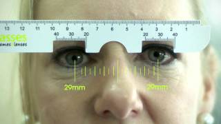 Glasses Frames and Lenses  How to use a PD ruler [upl. by Roybn]