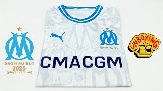 OM maillot concept quotlégendequot 2025 player version Unboxing  ASMR [upl. by Ursulette]