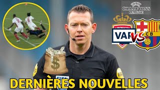 🚨COMMUNIQUÉ OFFICIEL  LUEFA VIENT DE SUSPENDRE LARBITRE Allard Lindhout ACTUALITÉ DU FC BARCELONE [upl. by Nivram]