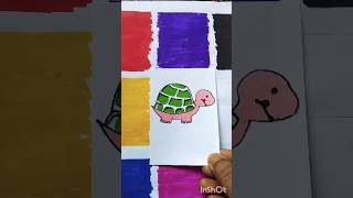 Colourful Tortoise 🐢artshortsyoutubeshortsComment your favourite colour [upl. by Hayifas]