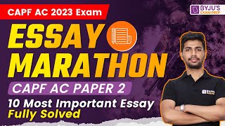 CAPF AC 2023 Essay Marathon  CAPF AC Essay writing [upl. by Eda]