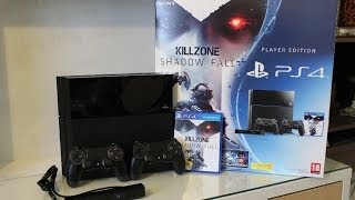 Sony Playstation 4 Gamer PackPlayer EditionKillzone Shadow Fall Mega Bundle Unboxing PS4 Part 1 [upl. by Kyl]