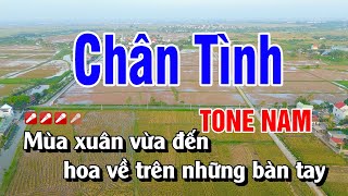 Karaoke Chân Tình Tone Nam Nhạc Sống Hay Nhất  Hoàng Luân [upl. by Lanita]