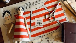 New Printed Cloth Peg Doll Making Kit  Wooden Dutch Doll  Grodnertal  Old Fashioned Doll Making [upl. by Collin]