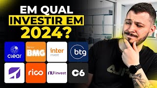 QUAL A MELHOR CORRETORA PARA INVESTIR EM 2024 GUIA DEFINITIVO [upl. by Owena]