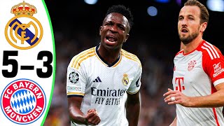 Real Madrid vs Bayern Munich 53  All Goals and Highlights  2024 🔥 VINI JR [upl. by Nairrod]