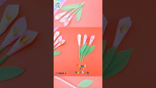 Check out this calla lily flower diy craft papercraft easycraft shorts art trending viral [upl. by Binetta408]