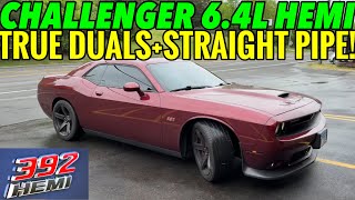 2018 Dodge Challenger 392 HEMI 64L V8 w TRUE DUAL STRAIGHT PIPES [upl. by Arron]