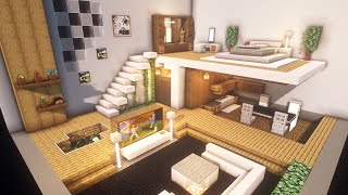 Minecraft  Modern Room Tutorial  Interior 1 [upl. by Yhpos]