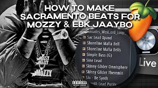 How to make Sacramento Type Beats for Mozzy amp EBK Jaaybo Tutorial in FL Studio Chords VSTs Mixing [upl. by Ribak]