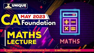 CA Foundation  Maths  Lecture 100  For May 2023 [upl. by Fuchs]