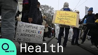 AntiGreen Pass Protests in France [upl. by Itirahc]