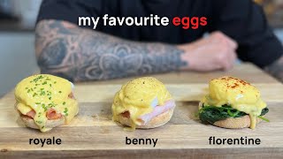 Whats the difference between Eggs Benedict Eggs Royale and Eggs Florentine [upl. by Leahcimsemaj]