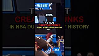 The Most CREATIVE Dunks in NBA Dunk Contest History 🤯🏀 Pt 1  nba shorts [upl. by Ccasi]