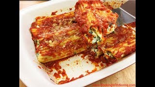 Manicotti with Spinach and Ricotta  Rossellas Cooking with Nonna [upl. by Pelage]