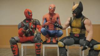 DEADPOOL HOMEMARANHA E WOLVERINE EM A SALA DE ESPERA [upl. by Yzdnil]