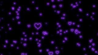 Lavender Heart💜Neon Light Hearts Flying Heart Background Video Loop  Animated Background [upl. by Selma]