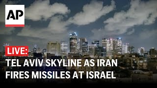 LIVE Tel Aviv skyline after Iran fired missiles at Israel [upl. by Aryn851]