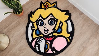 ASMR Tufting  Princess Peach Rug full tufting experience from start to finish [upl. by Emanuele]