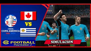 Canada vs Uruguay COPA AMERICA 2024 3er Lugar  PES 2024 PS2  GAMEPLAY [upl. by Glynis585]