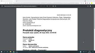 Diagnostyka komputerowa samochodu Toyota Avensis 3 Hamulec elektryczny Błąd C1346 C1336 C13A7 [upl. by Odlanir667]