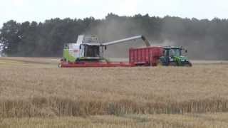 Gerstenernte mit 2x Claas Lexion 580 [upl. by Nednarb]