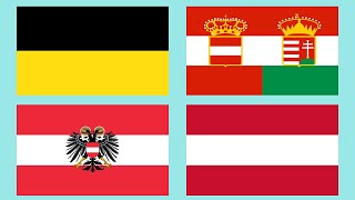 Flag of Austria Historical Evolution with the national anthem of Austria [upl. by Neron697]