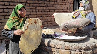 Baking Lavash in a 100YearOld Tandoor  Traditional Bread Making in Rural Iran [upl. by Tare805]