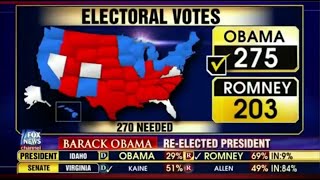 2012 Fox News Election State Calls Highlights Updates Barack Obama vs Mitt Romney [upl. by Nwahc6]