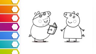 💕❤daddy pig drawing l 🥰easy peppa 🐷🐖pig dad drawing l easy drawing for kids l how to draw peppa pig [upl. by Acker]