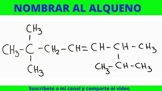 Nombrar el ALQUENO [upl. by Elnukeda]