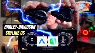 Harley Skyline OS Digital Dash System Apple Car Play Android Auto Satellite Radio Sena Cardo [upl. by Mcgaw376]