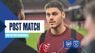 quotIt Was Amazingquot  Konstantinos Mavropanos Post Match Reaction  Arsenal 02 West Ham [upl. by Ibrik150]