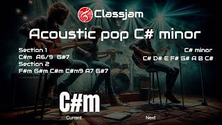 Acoustic pop backing track Cm  100 BPM [upl. by Atrice155]