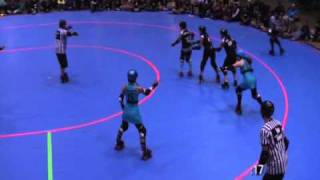 2010 WFTDA Eastern Regionals  Philly vs Gotham jam starts [upl. by Aieki271]