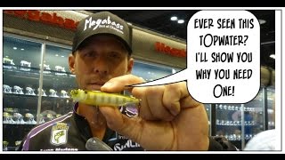 2014 ICAST Megabass Quick Walker Topwater Glide bait with Aaron Martens and IBASSIN [upl. by Nauh]