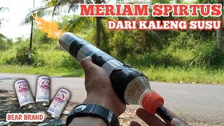 Cara Membuat Meriam Spirtus Dari Kaleng Susu Bear Brand  Suara Keras [upl. by Leland]