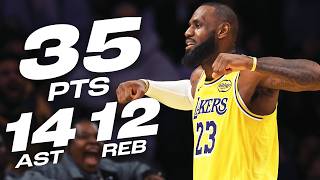 LeBron James KINGLY TRIPLEDOUBLE PERFORMANCE 👑 November 13 2024 [upl. by Bower709]