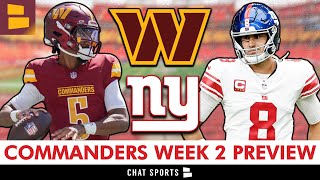 How The Commanders Can DESTROY The New York Giants Washington Commanders Week 2 Preview [upl. by Paule403]