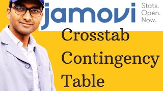 Contingency table Crosstab in Jamovi [upl. by Nelra]