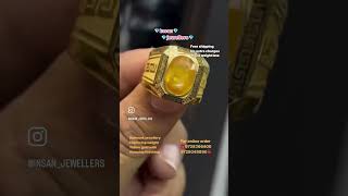 💎Insan jewellers💎stone less from the weight gold ring10gm weight trending pukhraj gold [upl. by Uird943]