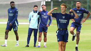 Timber Partey Jesus And Other Arsenal Players Return To First Preseason Training [upl. by Ahsart667]