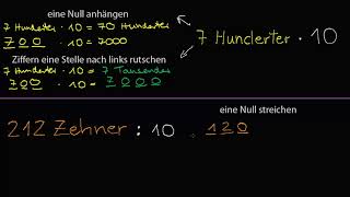 Stellenwert beim Multiplizieren und Dividieren durch 10 [upl. by Shannen]