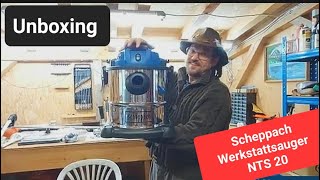 Unboxing Scheppach NTS 20 BilligWerkstattsauger [upl. by Natsyrk]