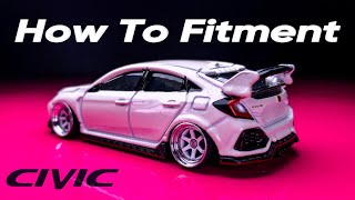 How to Stance Wheels Fitment your 64 scale diecast tomica custom [upl. by Sonahpets]